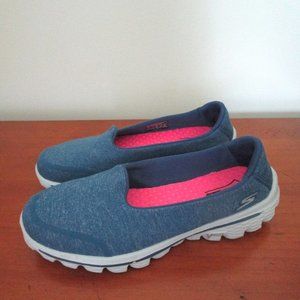 Skechers Go Walk Code Blue Shoes Size 7